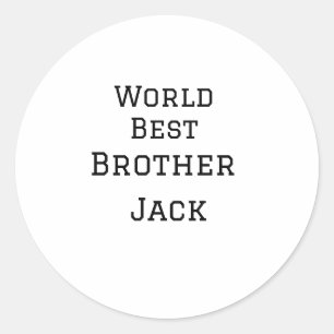 Weltbester Bruder fügt einfach den Text Sport hinz Runder Aufkleber