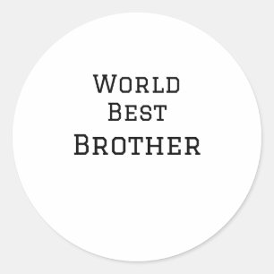 Weltbester Bruder fügt einfach den Text Sport hinz Runder Aufkleber