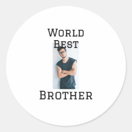 Weltbester Bruder fügt einfach den Text Sport hinz Runder Aufkleber