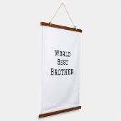 Weltbester Bruder fügt einfach den Text Sport hinz Wandteppich Mit Holzrahmen (Gewinkelt)