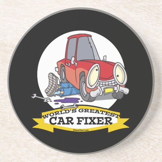 WELTBESTER CAR FIXER CARTOON UNTERSETZER (Vorne)