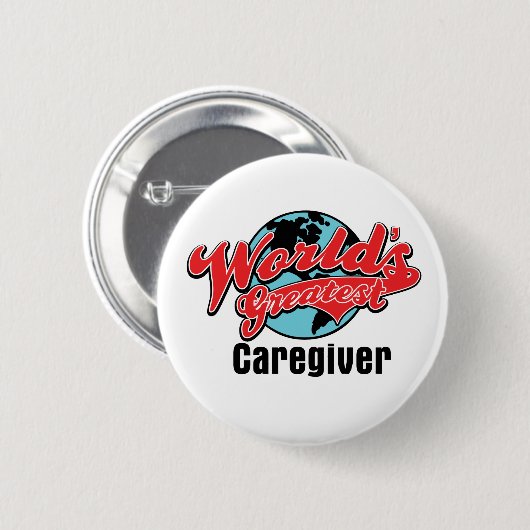Weltbester Caregiver Button (Vorne & Hinten)