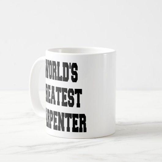 Weltbester Carpenter Kaffeetasse (Vorderseite Links)