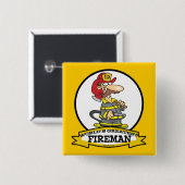 WELTBESTER CARTOON FIREMAN II BUTTON (Vorne & Hinten)