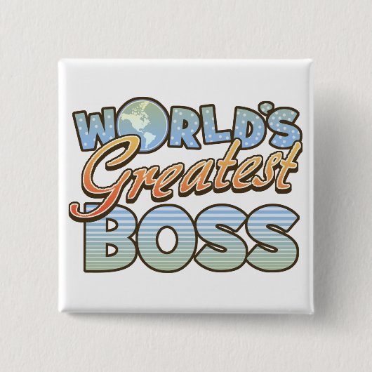 Weltbester Chef-Knopf Button (Vorderseite)