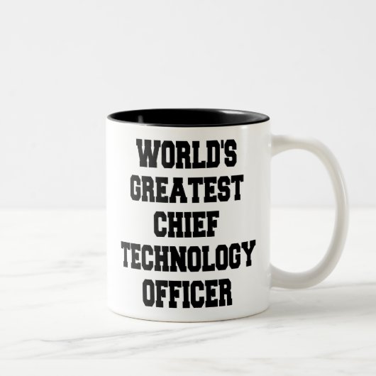 Weltbester Chief Technology Officer Zweifarbige Tasse (Rechts)