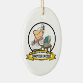 WELTBESTER COMPUTERARZT CARTOON KERAMIK ORNAMENT (Rechts)