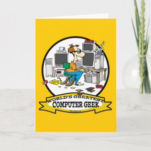 WELTBESTER COMPUTERGEEK MEN CARTOON KARTE