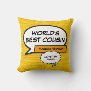 Weltbester Cousin Lustig Modern Cool Comic Kissen