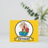 WELTBESTER CRYBABY-CARTOON POSTKARTE (Stehend Vorderseite)