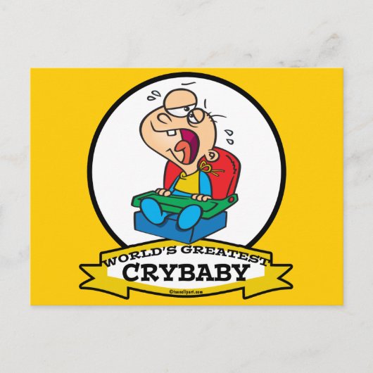 WELTBESTER CRYBABY-CARTOON POSTKARTE (Vorderseite)
