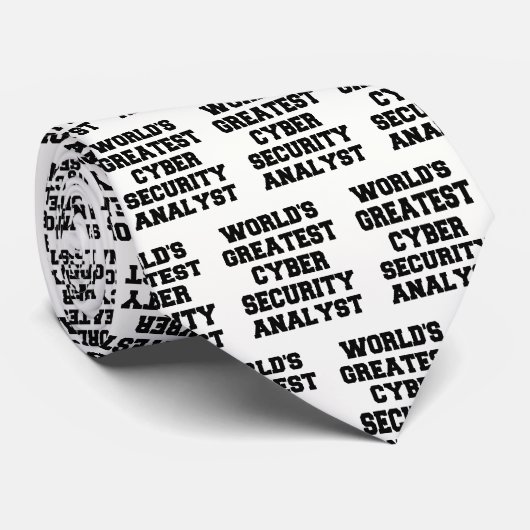 Weltbester Cybersicherheitsanalyst Krawatte (Gerollt)