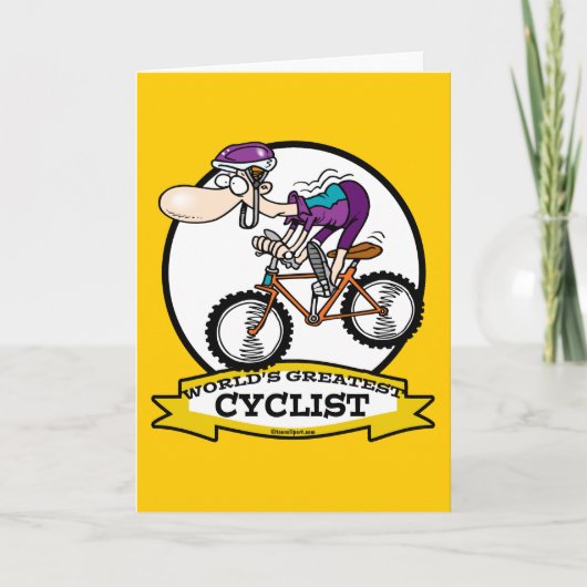 WELTBESTER CYCLIST MEN CARTOON KARTE (Vorderseite)
