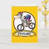 WELTBESTER CYCLIST MEN CARTOON KARTE (Gelbe Blume)