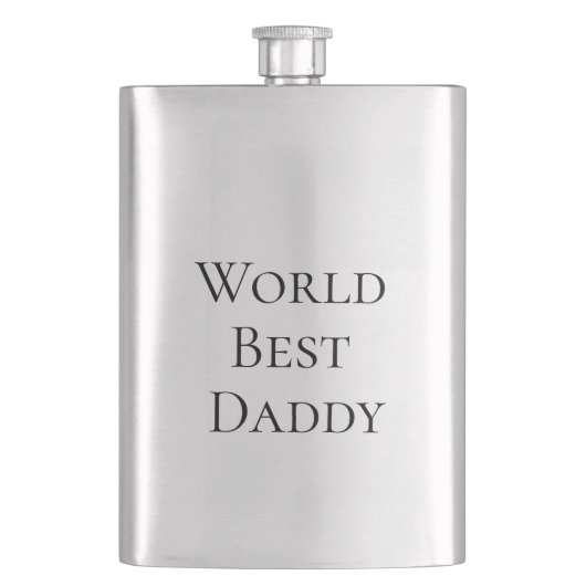 Weltbester Daddy frohen Vatertag Name fett Papa Flachmann (Vorderseite)