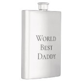 Weltbester Daddy frohen Vatertag Name fett Papa Flachmann (Rechts)