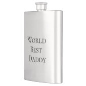 Weltbester Daddy frohen Vatertag Name fett Papa Flachmann (Links)
