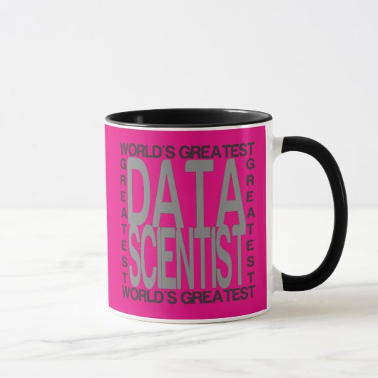 Weltbester Daten-Wissenschaftler im silbernen Text Tasse (Rechts)