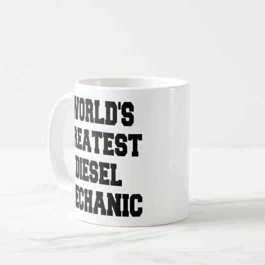 Weltbester Dieselmechanismus Kaffeetasse (Vorderseite Links)
