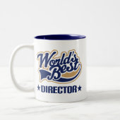 Weltbester Direktor Zweifarbige Tasse (Links)