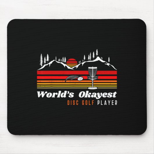 Weltbester Disc-Golf-Spieler Lustiger Frisbee Vint Mousepad (Vorne)
