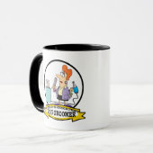 WELTBESTER DOG GROOMER FRAUEN CARTOON TASSE (Vorderseite Links)