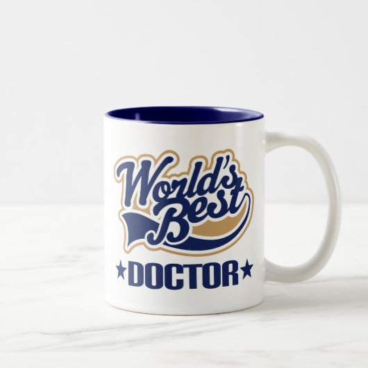 Weltbester Doktor Zweifarbige Tasse (Rechts)