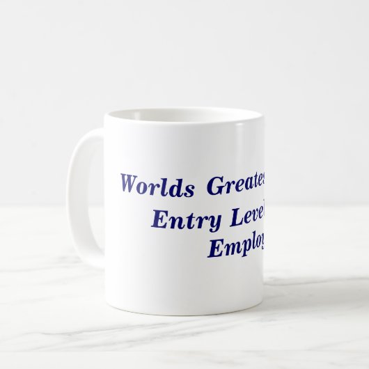 Weltbester Eingangsstufe-Angestellter Kaffeetasse (Vorderseite Links)