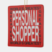 Weltbester Einzelhändler Keramikornament (Links)