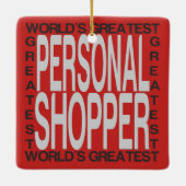 Weltbester Einzelhändler Keramikornament (Rückseite)