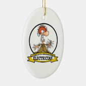 WELTBESTER ELEKTRIZISCHER MÄNNER CARTOON KERAMIKORNAMENT (Rechts)