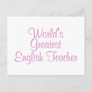 Weltbester Englischlehrer Pink Postkarte