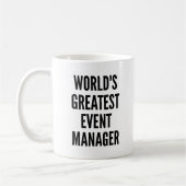 Weltbester Ereignismanager Kaffeetasse (Links)