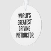 Weltbester Fahrlehrer Ornament (Vorderseite)