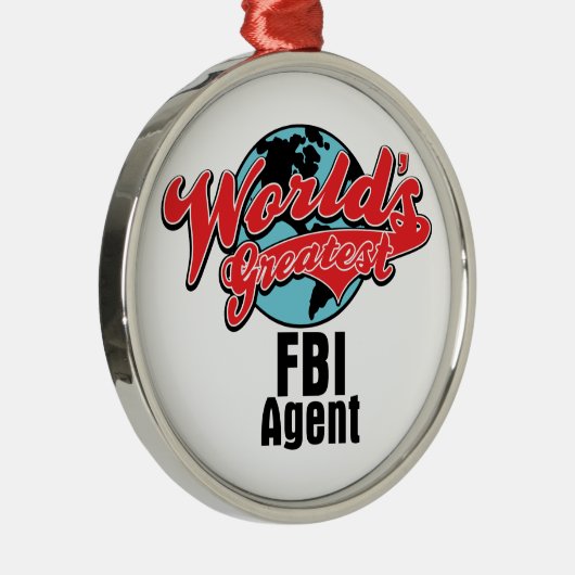 Weltbester FBI-Agent Silbernes Ornament (Rechts)