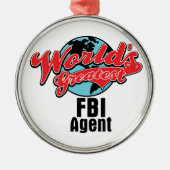 Weltbester FBI-Agent Silbernes Ornament (Vorne)
