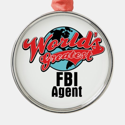 Weltbester FBI-Agent Silbernes Ornament (Vorne)