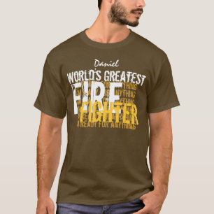 Weltbester FEUER-KÄMPFER individueller Name A002 T-Shirt