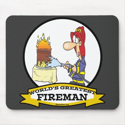 WELTBESTER FIREMAN MEN CARTOON MOUSEPAD (Vorne)