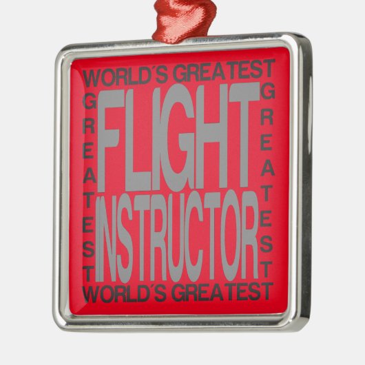 Weltbester Flug-Lehrer Silbernes Ornament (Links)