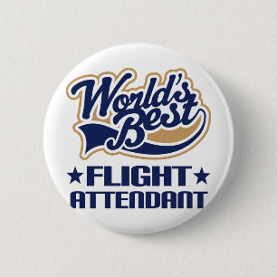 Weltbester Flugbegleiter Button