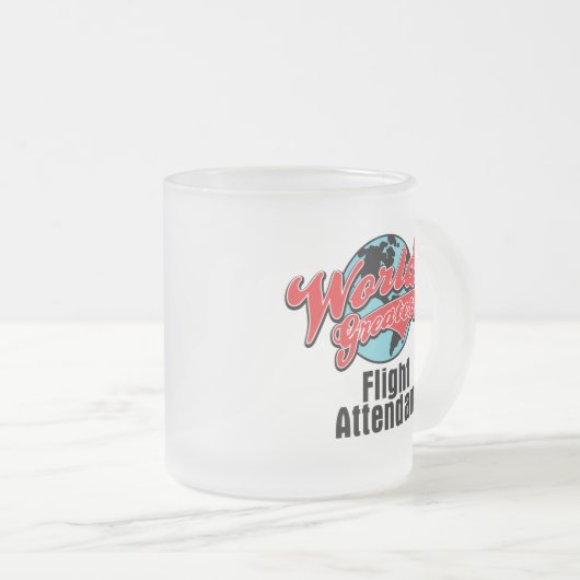 Weltbester Flugbegleiter Mattglastasse (VorderseiteRechts)