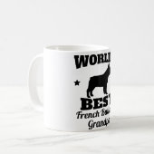 Weltbester französische Bulldoggen-Großvater Kaffeetasse (Vorderseite Links)