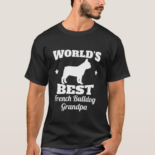 Weltbester französische Bulldoggen-Großvater T-Shirt (Vorderseite)