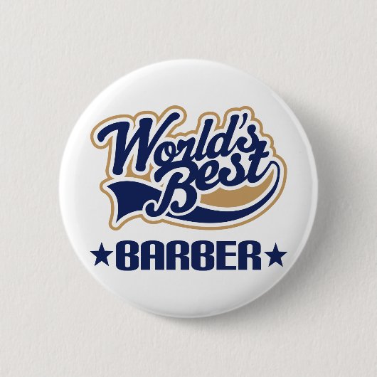 Weltbester Friseur Button (Vorderseite)