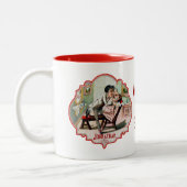 Weltbester Friseur Vintag Zweifarbige Tasse (Links)