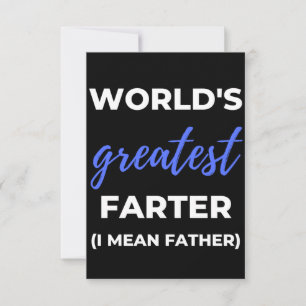 Weltbester Furzer, ich meine Vater Dankeskarte