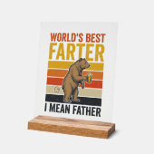 Weltbester Furzer Lustiger Vater Bär Acrylschild (Winkel)