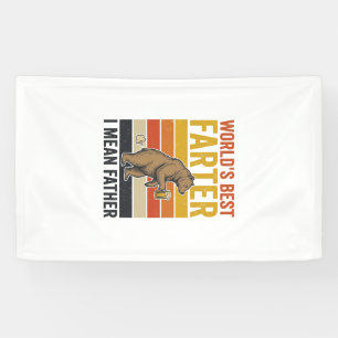 Weltbester Furzer Lustiger Vater Bär Banner