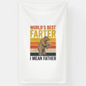 Weltbester Furzer Lustiger Vater Bär Banner (Vertikal)